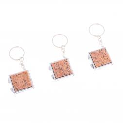 Складное зеркало брелок из камня пегматит квадратное