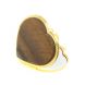 Зеркало карманное &amp;quot;Сердце&amp;quot; тигровый глаз цвет золото 127360