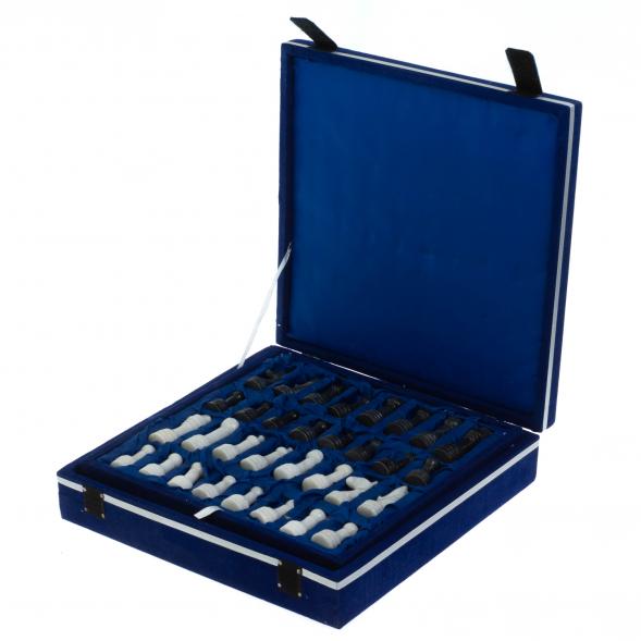 Каменные шахматы &amp;quot;Узоры&amp;quot; из мрамора доска 25х25 см 129204