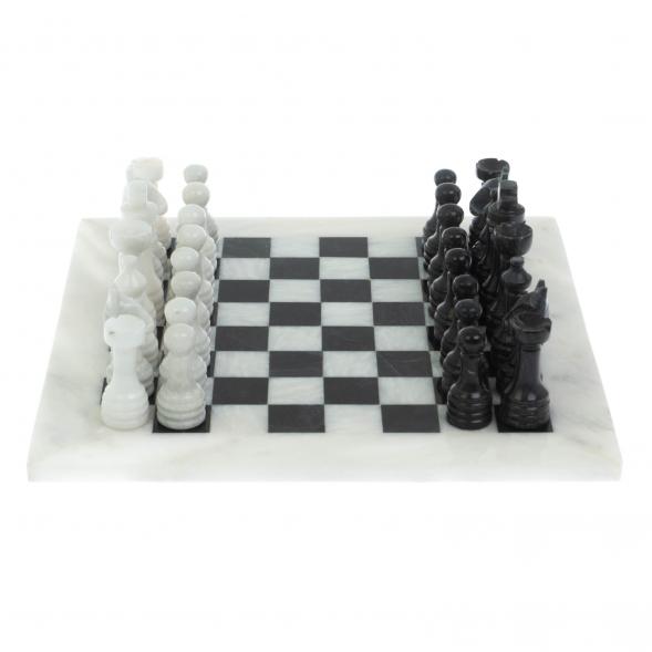 Каменные шахматы &amp;quot;Узоры&amp;quot; из мрамора доска 25х25 см 129204