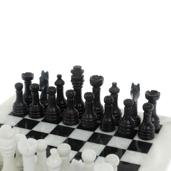 Каменные шахматы &amp;quot;Узоры&amp;quot; из мрамора доска 25х25 см 129204