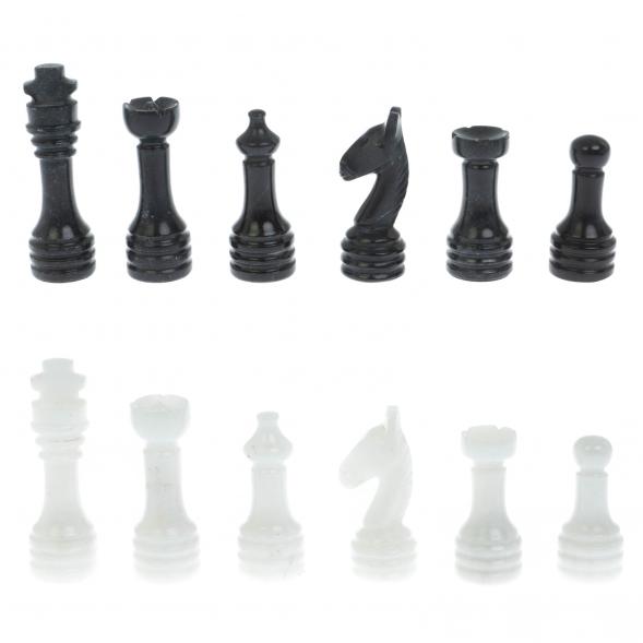 Каменные шахматы &amp;quot;Узоры&amp;quot; из мрамора доска 25х25 см 129204