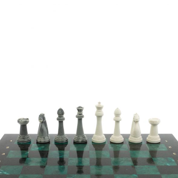 Шахматы подарочные &amp;quot;Стаунтон&amp;quot; 44х44 см шабровский змеевик 129358