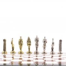 Настольные шахматы &amp;quot;Великая Отечественная война&amp;quot; доска 44х44 см креноид мрамор