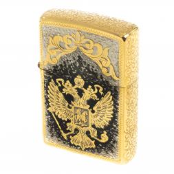 Зажигалка Zippo с гравировкой &amp;quot;Герб РФ&amp;quot; Златоуст