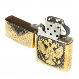 Зажигалка Zippo с гравировкой &amp;quot;Герб РФ&amp;quot; Златоуст