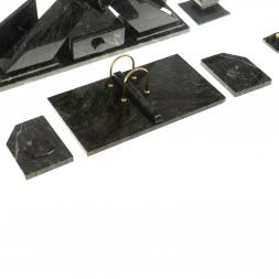 Письменный набор "Герб РФ" из змеевика с бюваром и лотком А4