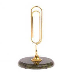 Визитница &amp;quot;Скрепка&amp;quot; на подставке из нефрита