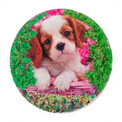 Магнит с рисунком &amp;quot;Щенок&amp;quot; змеевик