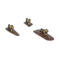 Лев из бронзы на яшме 7х2х3 см