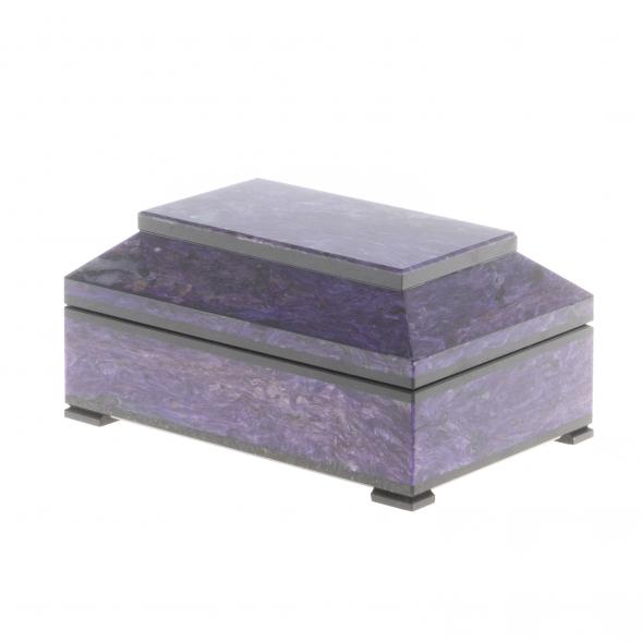 Ларец из чароита &amp;quot;Симфония&amp;quot; 14х9х6,5 см 124320