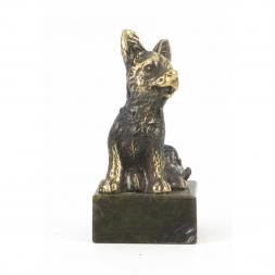 Фигурка из бронзы &amp;quot;Собачка малая №1&amp;quot; змеевик