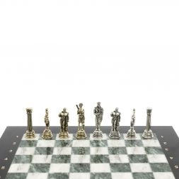 Шахматы &amp;quot;Греко-Римская война&amp;quot; 32х32 см из змеевика и мрамора