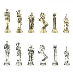 Шахматы &amp;quot;Греко-Римская война&amp;quot; 32х32 см из змеевика и мрамора