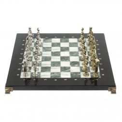 Шахматы &amp;quot;Греко-Римская война&amp;quot; 32х32 см из змеевика и мрамора