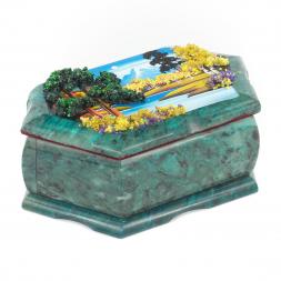 Шкатулка с рисунком &amp;quot;Осенний пейзаж&amp;quot; 17х10,5х7 см