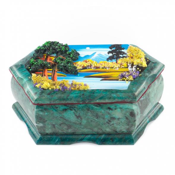 Шкатулка с рисунком &amp;quot;Осенний пейзаж&amp;quot; 17х10,5х7 см 119728