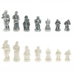 Шахматы "Средневековье" доска 40х40 см шабровский змеевик