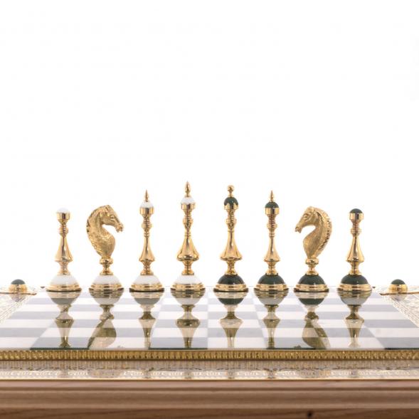 Шахматы ларец &amp;quot;Баталия&amp;quot; камень нефрит мрамор Златоуст 122059