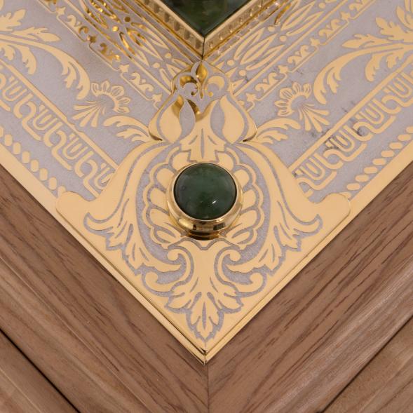 Шахматы ларец &amp;quot;Баталия&amp;quot; камень нефрит мрамор Златоуст 122059