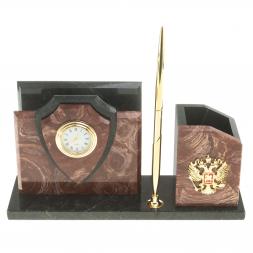 Настольная визитница &amp;quot;Щит&amp;quot; из лемезита