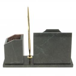 Настольная визитница &amp;quot;Щит&amp;quot; из лемезита