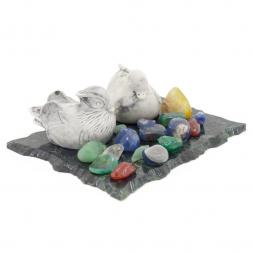 Сувенир из мрамолита &amp;quot;Уточки&amp;quot;