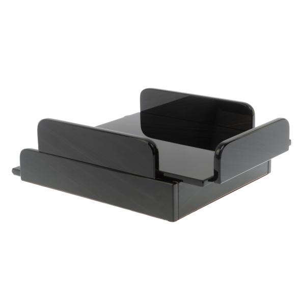 Лоток для бумаг А4 двухъярусный черный обсидиан 127283