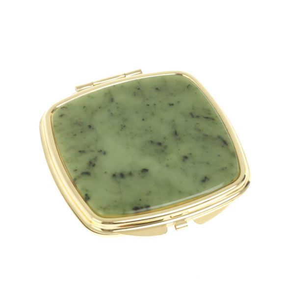 Зеркальце карманное складное из нефрита цвет золото 128062