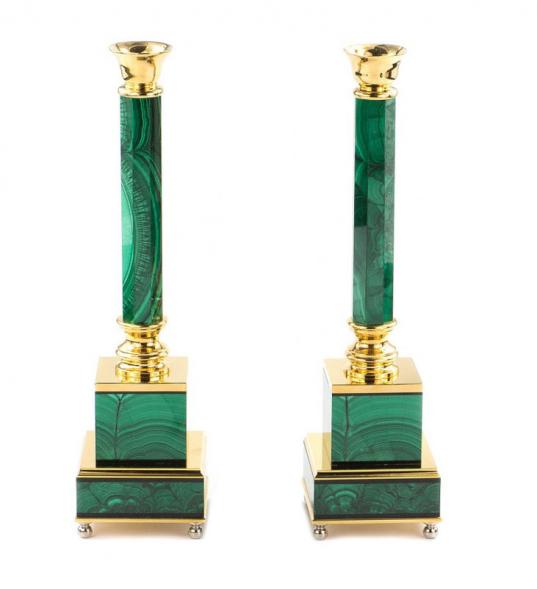 Подсвечники из малахита 121024