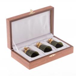 Стопки перевертыши &amp;quot;Осетры&amp;quot; 3 шт камень нефрит бронза Златоуст