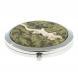 Зеркальце круглое из змеевика с ящерицей цвет серебро 122747