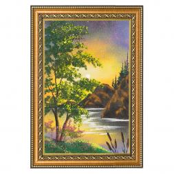 Картина &amp;quot;Летняя ночь&amp;quot; багет 24х34 см, каменная крошка