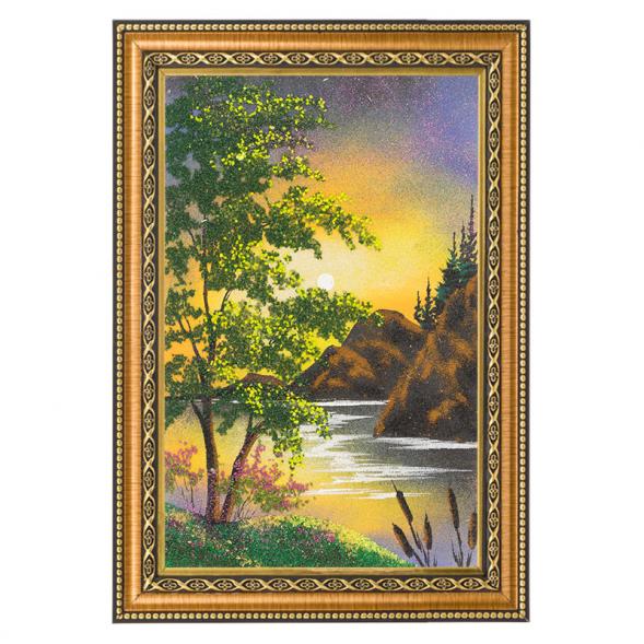 Картина &amp;quot;Летняя ночь&amp;quot; багет 24х34 см, каменная крошка 111281