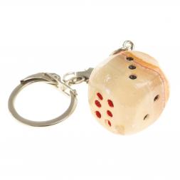 Брелок "Игральный кубик" из камня оникс 2х2 см