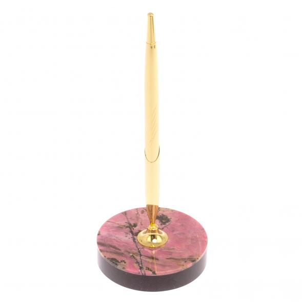 Подставка под ручку из родонита 8х8х21 см 126059