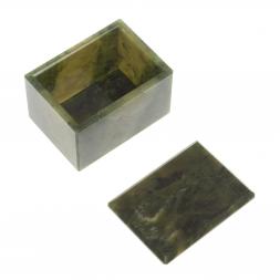 Шкатулка из нефрита 7,5х5,5х5,5 см