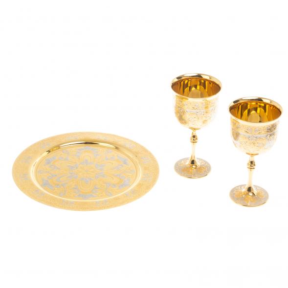 Набор бокалов на подносе &amp;quot;Праздничные&amp;quot; Златоуст 127042