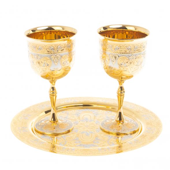 Набор бокалов на подносе &amp;quot;Праздничные&amp;quot; Златоуст 127042