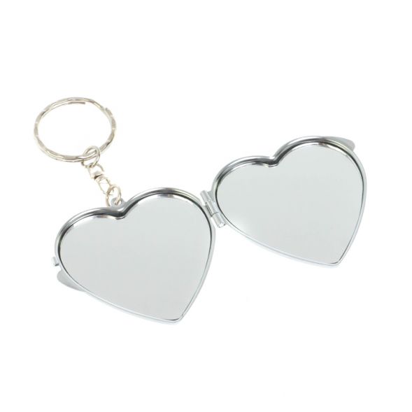Складное зеркало брелок из нефрита сердце 127986