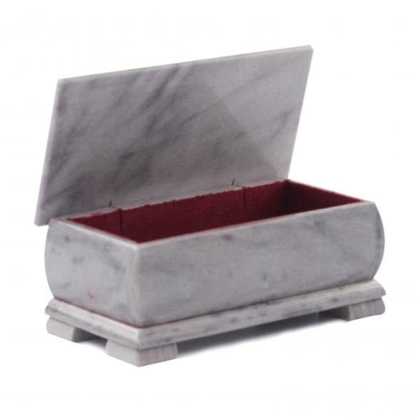 Шкатулка для денег &amp;quot;Купюра&amp;quot; из серого мрамора без зеркала 18,5х9,5х8 см 121496