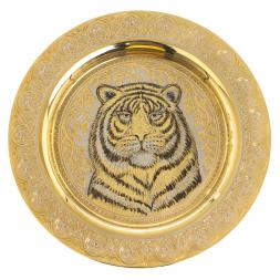Подарочный набор "Тигр" тарелка и 3 стопки перевертыша Златоуст