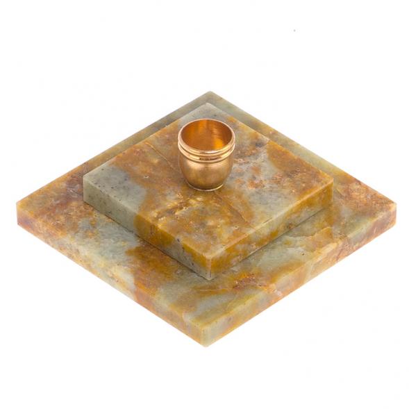 Подсвечник церковный из офиокальцита 4,5х2,5 см 126060