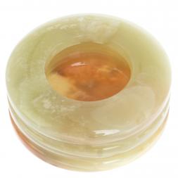 Пепельница из оникса круглая 7,3х7,3х3 см (3)