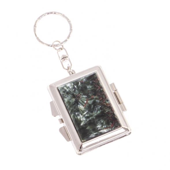 Складное зеркало брелок из серафинита прямоугольное 126588