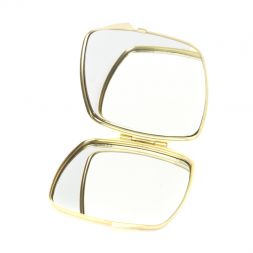 Зеркальце карманное складное из тигрового глаза цвет золото