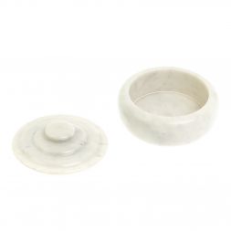 Сахарница из белого мрамора 15х15х8,5