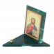 Икона с подсвечником Спаситель средняя из змеевика 12х12х13 см 118825