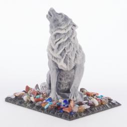 Сувенир &amp;quot;Волк воющий&amp;quot; из мрамолита