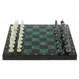 Шахматы "Средневековье" шабровский змеевик 40х40 см